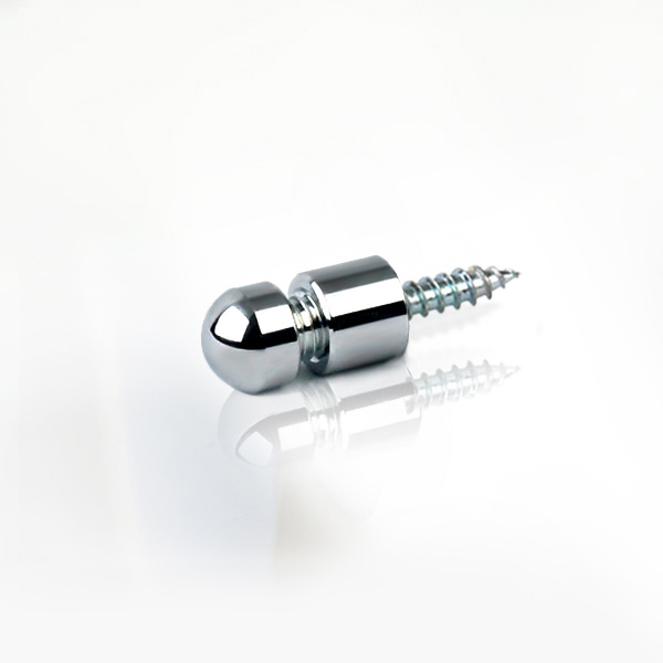 2단장식 다보볼트 (대포피스형) 12&Oslash; 기둥1cm 은색원형