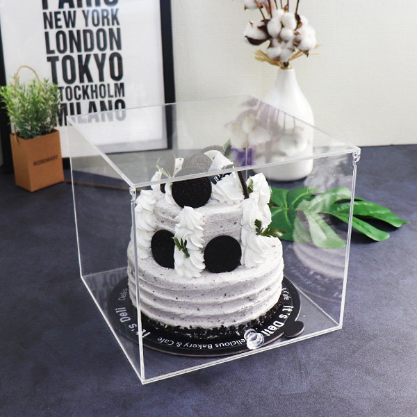 아크릴보관함 케익진열 큐브 245x245x220mm 3T