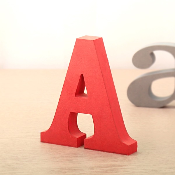 영문이니셜 MDF 에코보드 영문 알파벳 레드 대문자 A