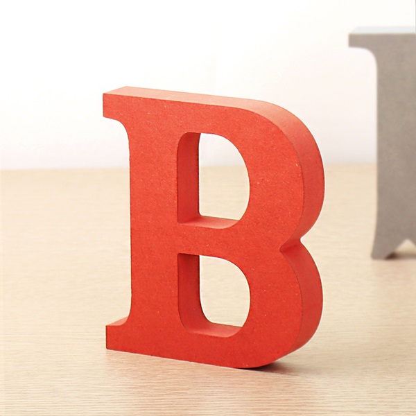 영문이니셜 MDF 에코보드 영문 알파벳 레드 대문자 B