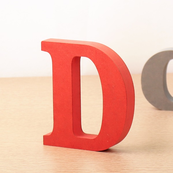 영문이니셜 MDF 에코보드 영문 알파벳 레드 대문자 D