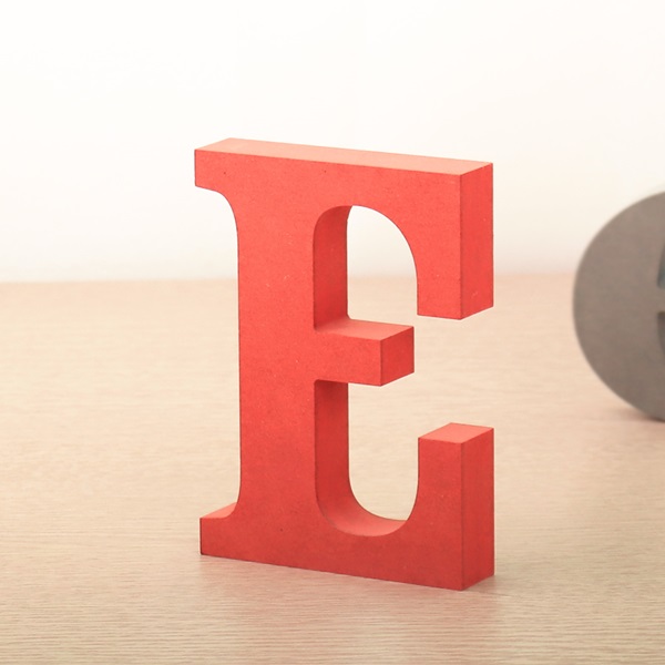 영문이니셜 MDF 에코보드 영문 알파벳 레드 대문자 E