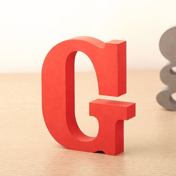 영문이니셜 MDF 에코보드 영문 알파벳 레드 대문자 G