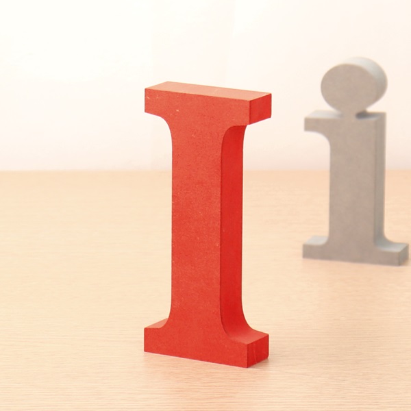 영문이니셜 MDF 에코보드 영문 알파벳 레드 대문자 I