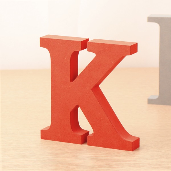 영문이니셜 MDF 에코보드 영문 알파벳 레드 대문자 K