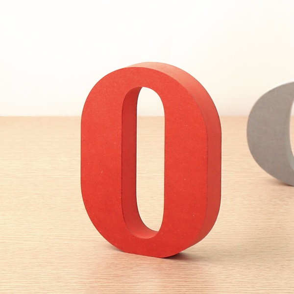 영문이니셜 MDF 에코보드 영문 알파벳 레드 대문자 O