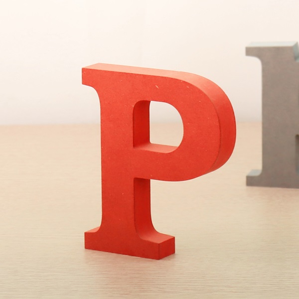 영문이니셜 MDF 에코보드 영문 알파벳 레드 대문자 P