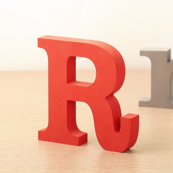 영문이니셜 MDF 에코보드 영문 알파벳 레드 대문자 R