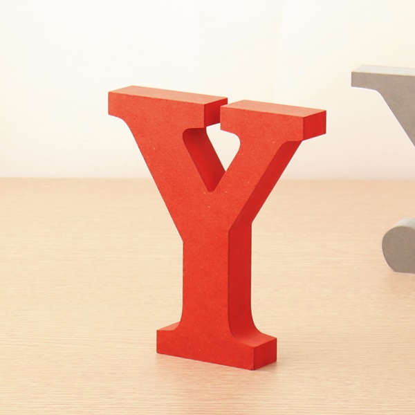 영문이니셜 MDF 에코보드 영문 알파벳 레드 대문자 Y