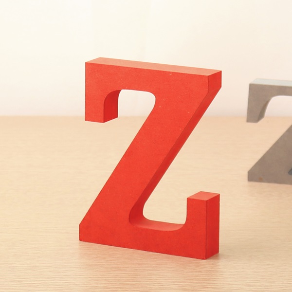 영문이니셜 MDF 에코보드 영문 알파벳 레드 대문자 Z