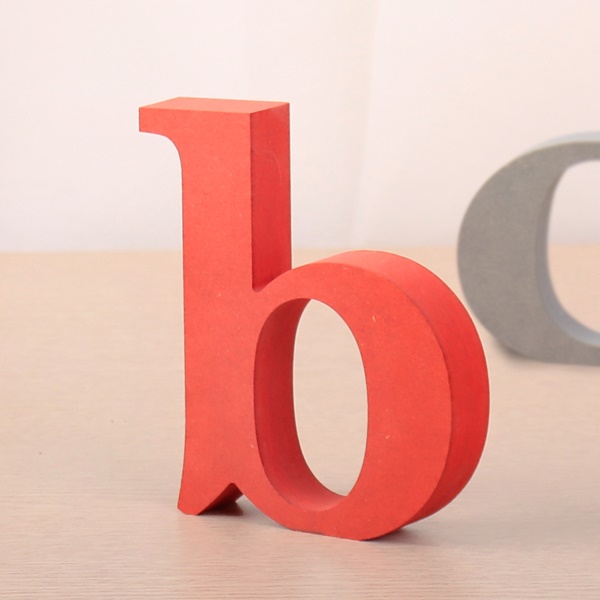 영문이니셜 MDF 에코보드 영문 알파벳 레드 소문자 b