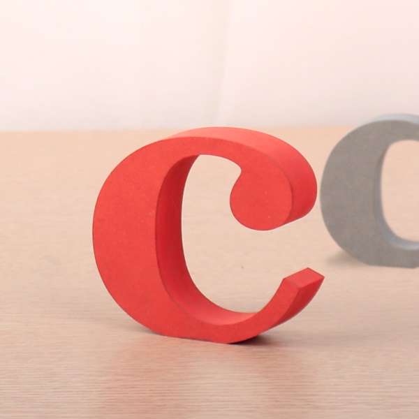 영문이니셜 MDF 에코보드 영문 알파벳 레드 소문자 c