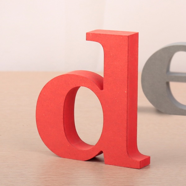 영문이니셜 MDF 에코보드 영문 알파벳 레드 소문자 d