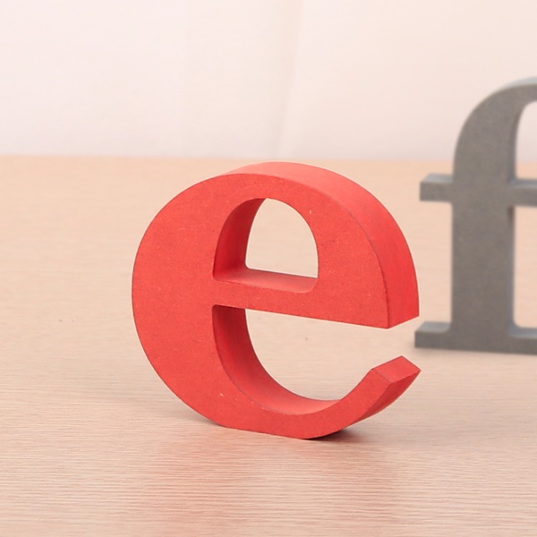 영문이니셜 MDF 에코보드 영문 알파벳 레드 소문자 e