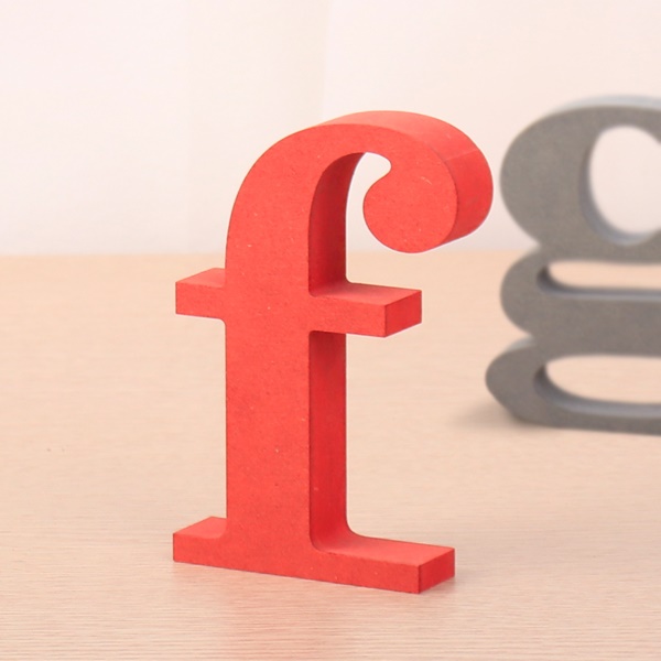 영문이니셜 MDF 에코보드 영문 알파벳 레드 소문자 f