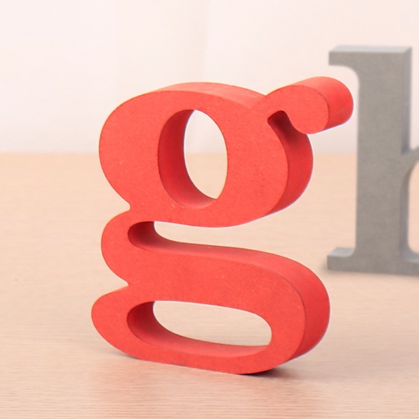 영문이니셜 MDF 에코보드 영문 알파벳 레드 소문자 g