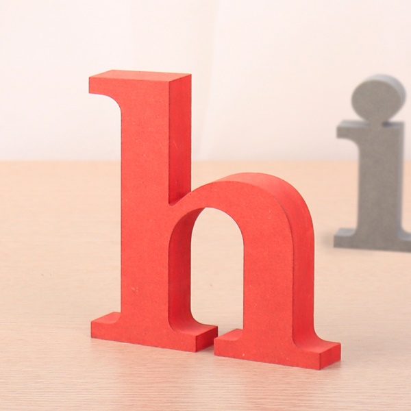 영문이니셜 MDF 에코보드 영문 알파벳 레드 소문자 h