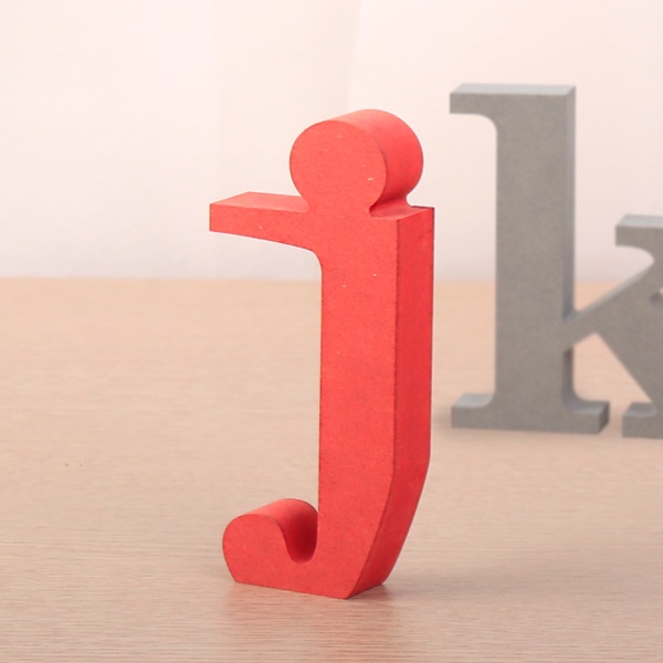 영문이니셜 MDF 에코보드 영문 알파벳 레드 소문자 j