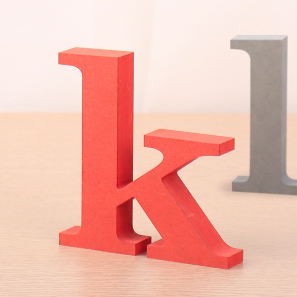 영문이니셜 MDF 에코보드 영문 알파벳 레드 소문자 k