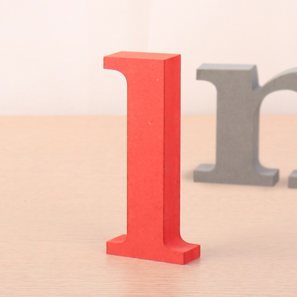 영문이니셜 MDF 에코보드 영문 알파벳 레드 소문자 l