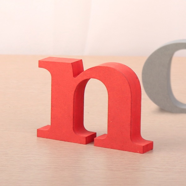 영문이니셜 MDF 에코보드 영문 알파벳 레드 소문자 n