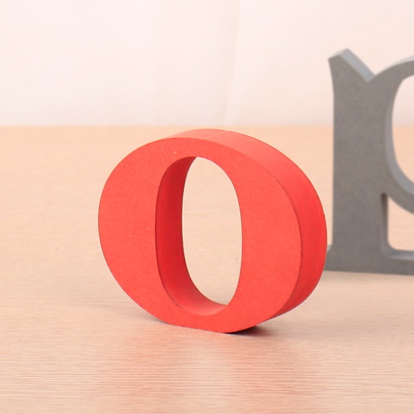 영문이니셜 MDF 에코보드 영문 알파벳 레드 소문자 o