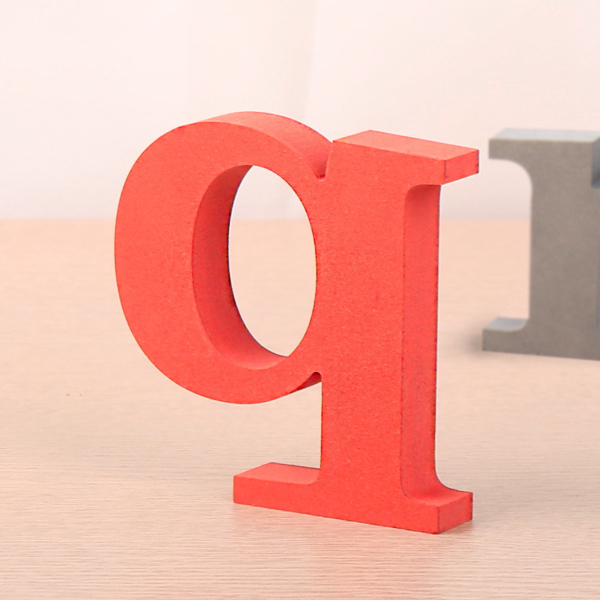 영문이니셜 MDF 에코보드 영문 알파벳 레드 소문자 q