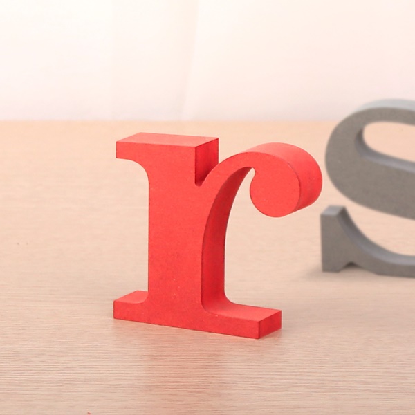 영문이니셜 MDF 에코보드 영문 알파벳 레드 소문자 r