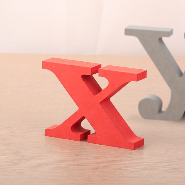 영문이니셜 MDF 에코보드 영문 알파벳 레드 소문자 x