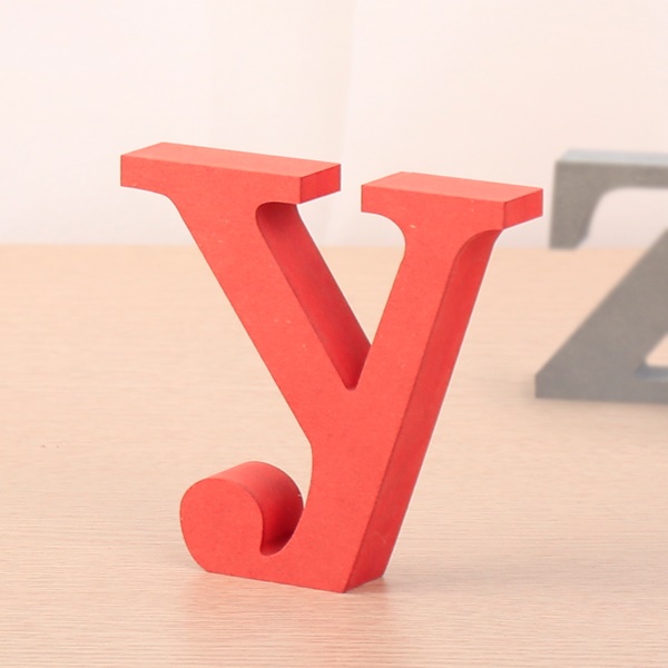 영문이니셜 MDF 에코보드 영문 알파벳 레드 소문자 y