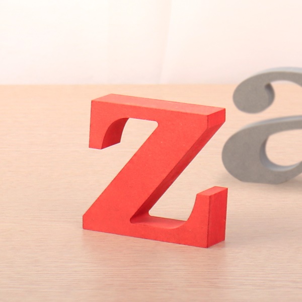 영문이니셜 MDF 에코보드 영문 알파벳 레드 소문자 z