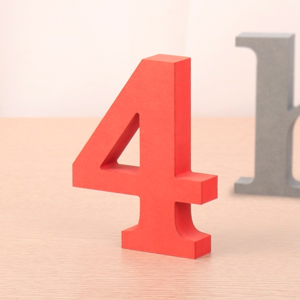 영문이니셜 MDF 우드스카시 영문 알파벳 입체문자 숫자 4