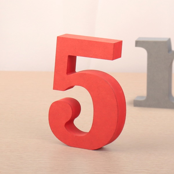 영문이니셜 MDF 우드스카시 영문 알파벳 입체문자 숫자 5