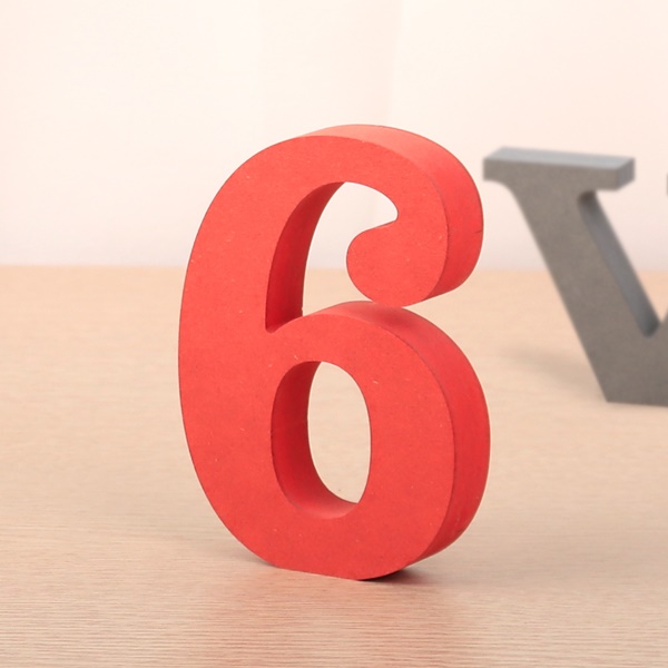 영문이니셜 MDF 우드스카시 영문 알파벳 입체문자 숫자 6