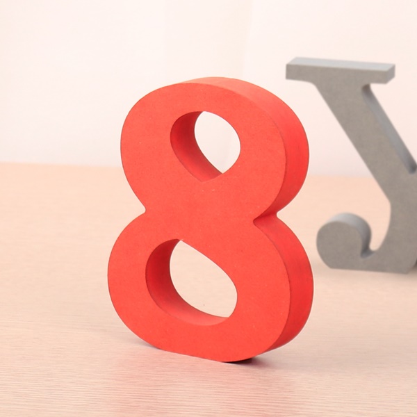 영문이니셜 MDF 우드스카시 영문 알파벳 입체문자 숫자 8