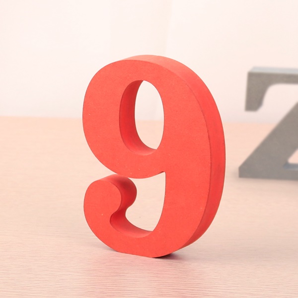 영문이니셜 MDF 우드스카시 영문 알파벳 입체문자 숫자 9