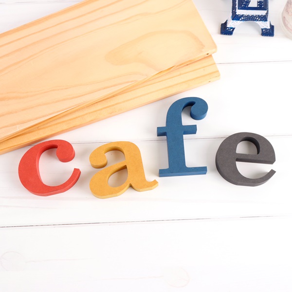 cafe CAFE 세트 컬러 MDF 에코보드카페 소품 알파벳 장식