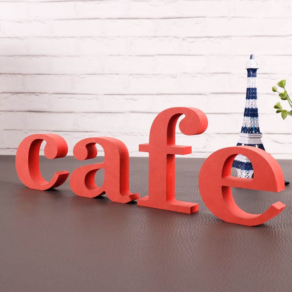 cafe CAFE 세트 컬러 MDF 에코보드카페 소품 알파벳 장식