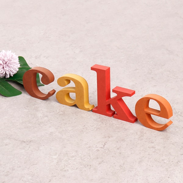 cake CAKE 세트 컬러 MDF 에코보드케익 케이크 입체문자