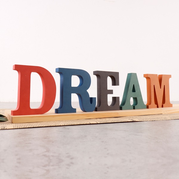 dream DREAM 세트 컬러 MDF 에코보드꿈 드림 알파벳 테이블장식