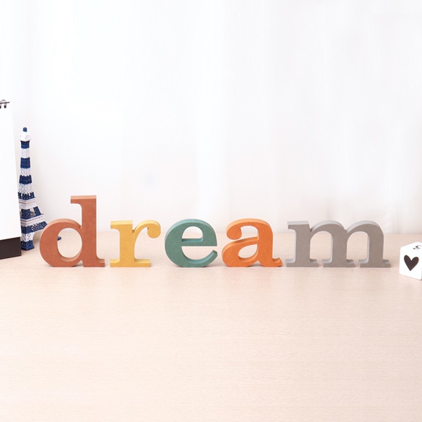 dream DREAM 세트 컬러 MDF 에코보드꿈 드림 알파벳 테이블장식