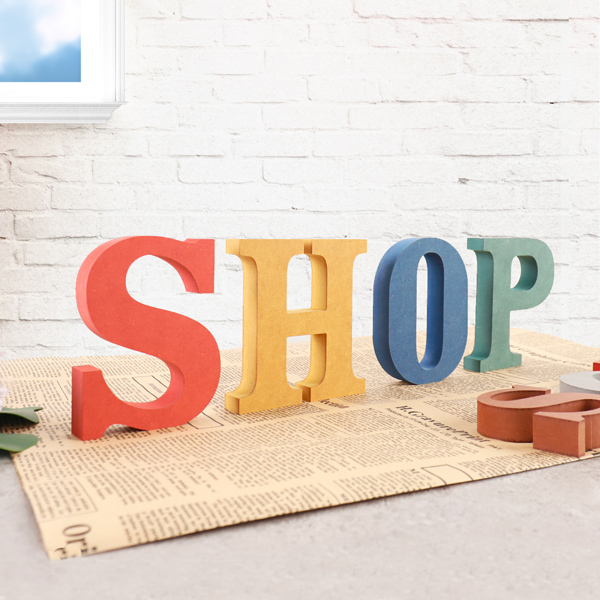 shop SHOP 세트 컬러 MDF 에코보드샵 가게 상점 우드 입체문자