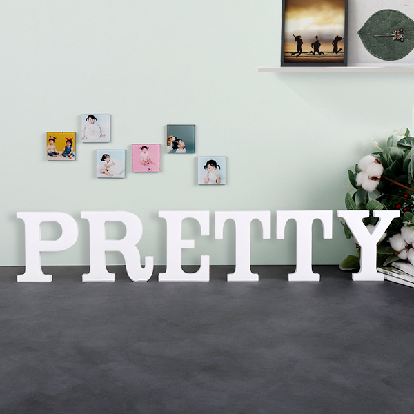 폼보드 pretty 알파벳 세트여자아이방 꾸미기인테리어 이니셜 영문