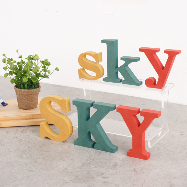sky SKY 세트컬러 MDF 에코보드스카이 알파벳 글자 소품