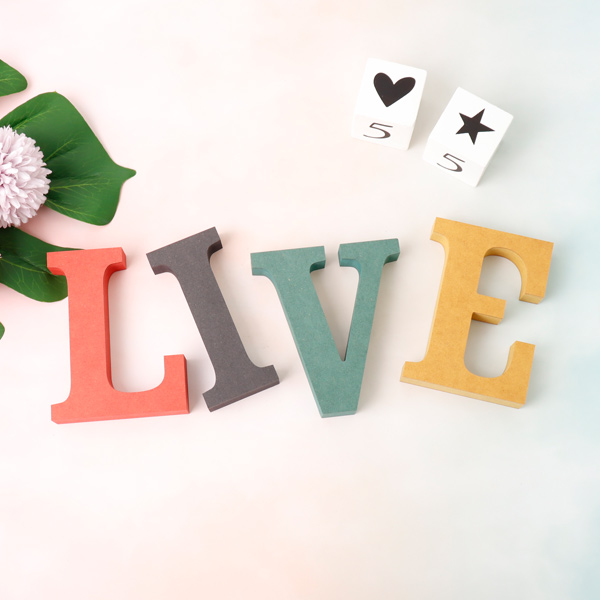 live LIVE 세트 컬러 MDF 에코보드라이브 생방송 알파벳