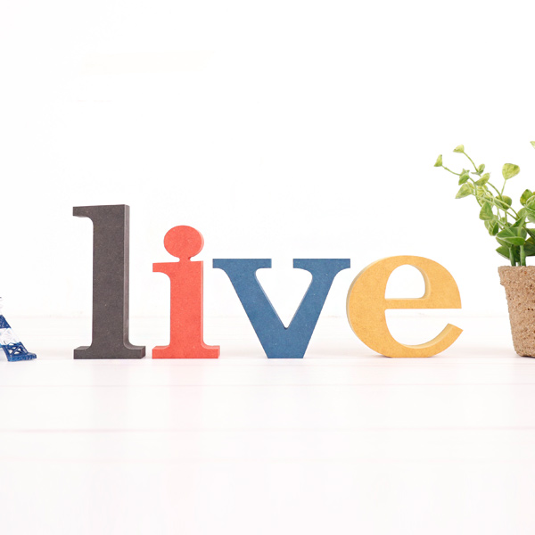 live LIVE 세트 컬러 MDF 에코보드라이브 생방송 알파벳