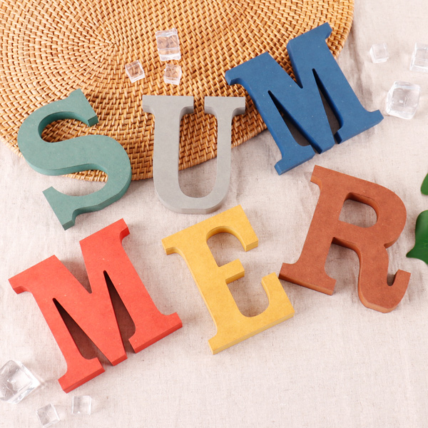summer&hearts; SUMMER&hearts; 세트 컬러 MDF 에코보드 알파벳 이니셜 우드스카시
