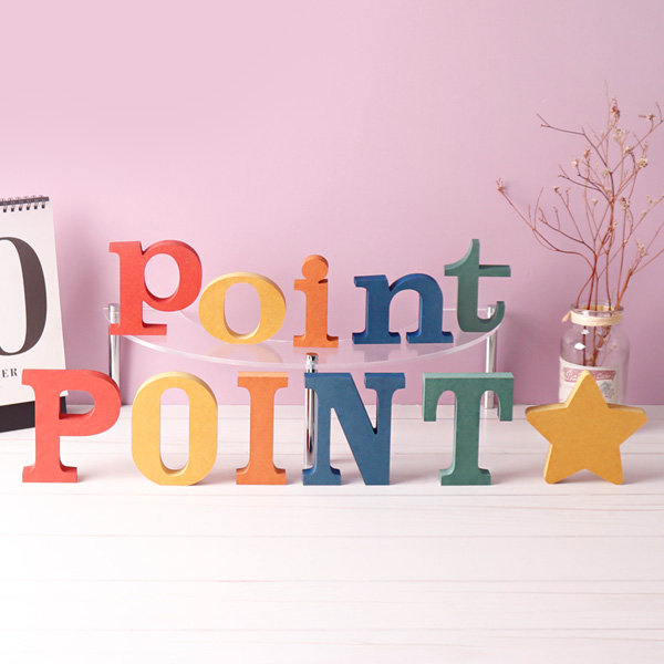 point★ POINT★ 세트 컬러 MDF 에코보드 알파벳 입체문자 장식 소품