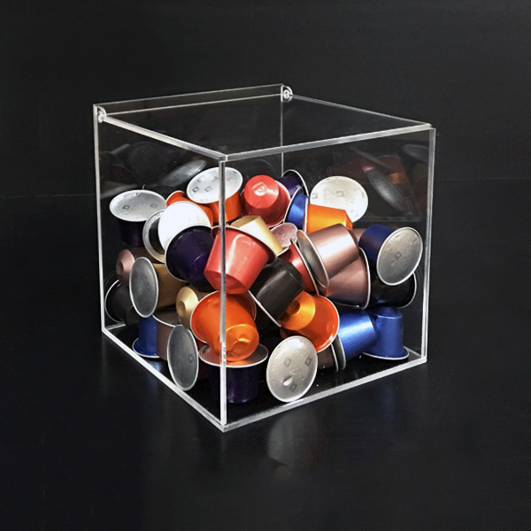 아크릴 큐브 케이스 15x15X15cm 3T 네스프레소 호환용 캡슐홀더