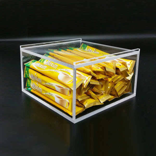 커피 정리 상자 홀더 슬라이드 18x18X10cm 5T 아크릴 보관함